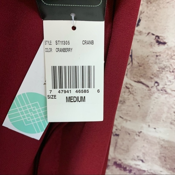 Kut from the Kloth Burgundy Wrap Long Sleeve Blouse - Picture 10 of 14